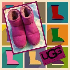 Ugg booties hot pink magenta size 9